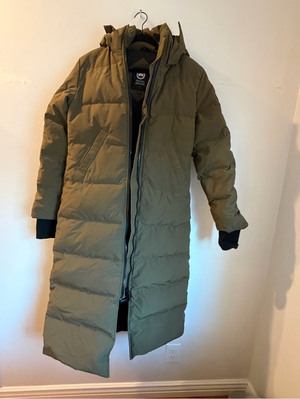 Canada Long Mystique Parka with Hood - Olive Green